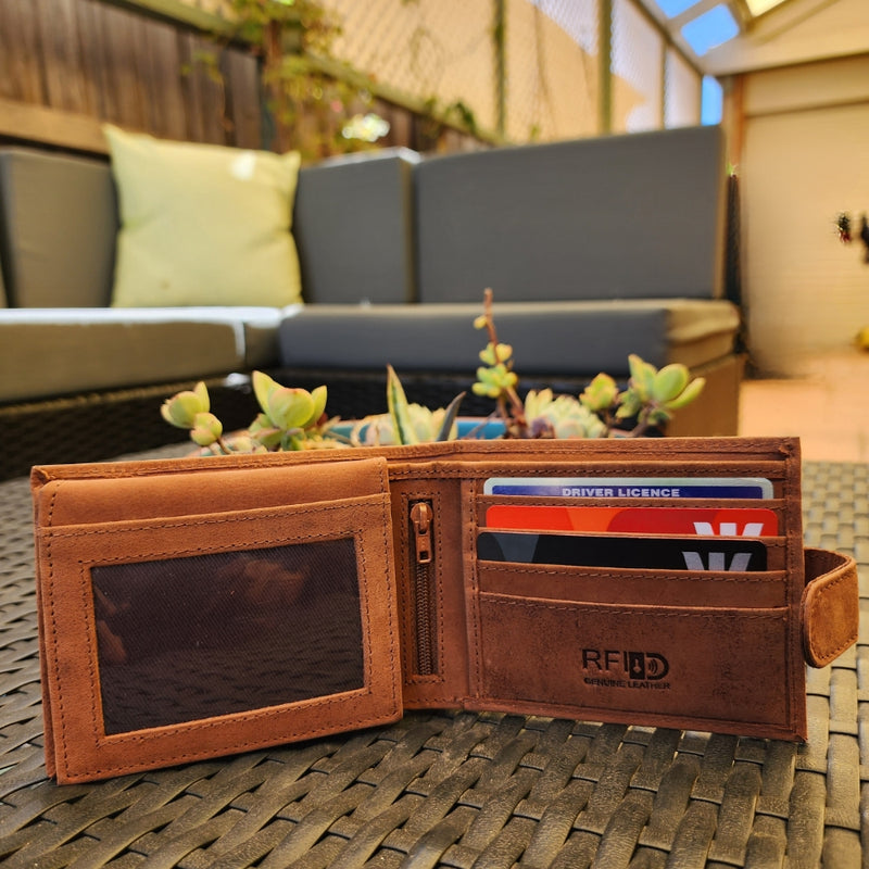 Vintage Genuine Leather Wallet with RFID protection